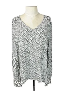 Boden mixed print blouse popover v neck size 14 floral Plus - Picture 1 of 7