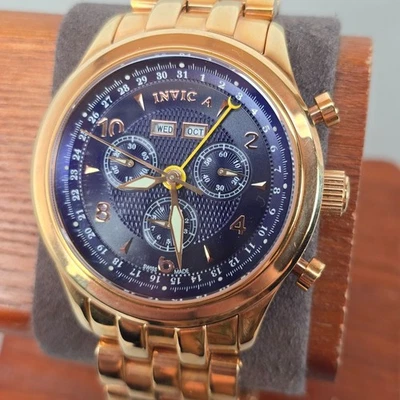 Invicta Triple Date Model 2947 Quartz Rose Gold Plated Chronograph Quartz Watch - image 1 of 4