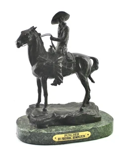 Puncher Fredric Remington 11.5" Tall Bronze Statue Collection - Picture 1 of 2