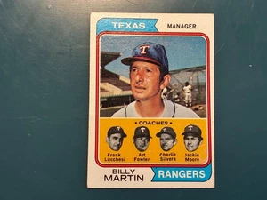1974 Topps Art Fowler Billy Martin Charlie Silvera #379 - Picture 1 of 2