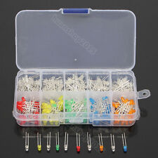 300pcs 10 value Five Colors 3mm Round Bright Light LED Diode Lamp Assortment kit