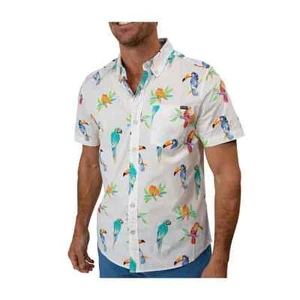 Chubbies Friday Shirt the Dude Where's Macaw Short Sleeve Button Down Men's 2XL - Picture 1 of 5