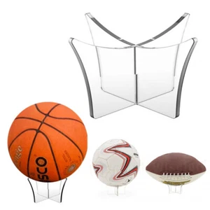 Clear Acrylic Ball Display Stand Basketball Football Rugby Soccer Holder - Picture 1 of 8