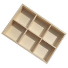  Wooden Storage Box Compartments Sorting Tray Desk Organizer