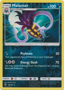 x1 Malamar - 90/147 - Rare - Reverse Holo Pokemon SM3 Burning Shadows M/NM - Picture 1 of 1