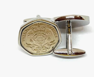 Premium HT 2007 18th Birthday / Anniversary 2007 20p Coin cufflinks SLV - Picture 1 of 2