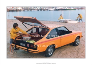 Holden Torana LX SS A1 Art Print – Hatchback on the beach – 84 x 59 cm Poster - Imagen 1 de 4