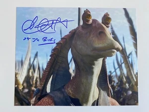 AHMED BEST In-Person signiertes Autogramm 20x25cm Star Wars - Picture 1 of 1
