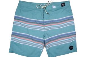 NWT RVCA MENS 38 ISLANDS FIXED WAIST BOARDSHORT PERFORMANCE STRETCH SWIM  19"