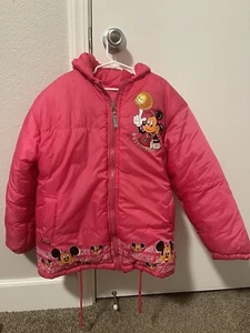 RARE Mickey Basketball Pink Puffer Coat - Picture 1 of 7