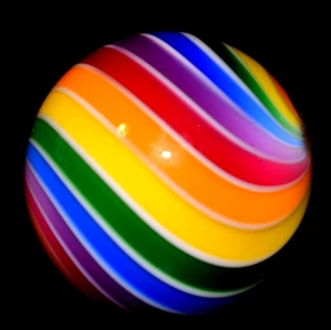 HOT HOUSE GLASS MARBLE/1.736"-CARNIVAL COLORS-YELLOW,APRICOT,PINK,LAVENDER,LIME - Picture 1 of 15