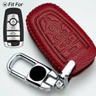 Genuine Leather Car Key Fob Case Cover For Ford Fusion F-150 F-250 Explorer Edge