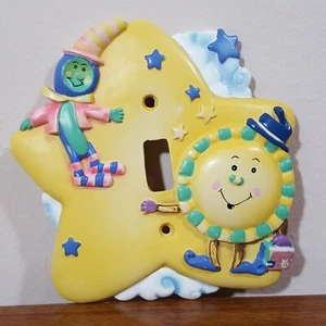 Sun Moon Stars Baby Nursery Resin Light Switch Wall Plate Single Toggle 5.25" - Picture 1 of 4