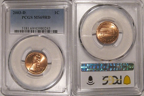 2003 D Lincoln Memorial Cent 1c PCGS MS69RD Cover