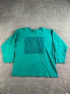 VINTAGE Johnny Was Shirt Womens One Size Green Aztec Long Sleeve Old Cowboy Tag - Picture 1 of 11