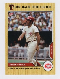 Carta Baseball 2020 Topps Now Turn Back The Clock Johnny Bench #118 (PR 519) - Foto 1 di 2