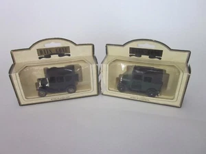 Lot of 2 Days Gone Diecast; Dark Green Austin Taxi & Black T Car - Picture 1 of 3