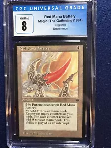 MTG Legends Red Mana Akku CGC 8 NM/Neuwertig 1994 Veröffentlichung - Bild 1 von 2