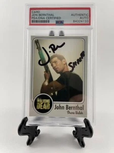 Tarjeta personalizada firmada por Jon Bernthal The Walking Dead Shane PSA/DNA encapsulada - Imagen 1 de 2
