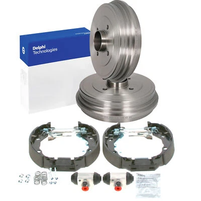 DELPHI Bremstrommel mit Radlager + BOSCH Bremsbacken Rep-Satz für RENAULT CLIO 4 - Bild 1 von 4