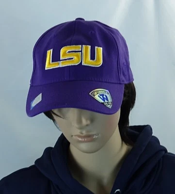 TOP OF THE WORLD púrpura con amarillo LSU TIGERS logo Gorra, adulto O/S Foto 1 de 3