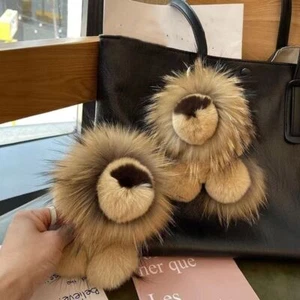 Kleiner Löwe Schlüssel ring Karikatur Tasche Autos chl üssel Anhänger - Picture 1 of 12