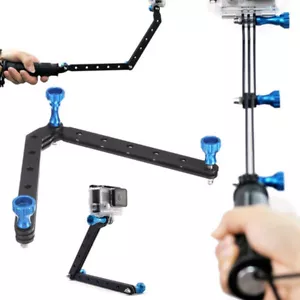 Non-OEM CNC Aluminum Self-Shoot Arm, with Three Steel BLUE Screws for GoPro - Picture 1 of 5