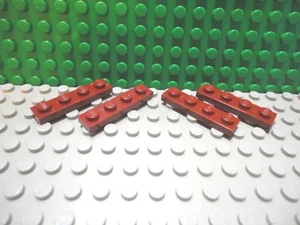 Lego 4 Dark Red 1x4 base plate NEW  - Picture 1 of 1