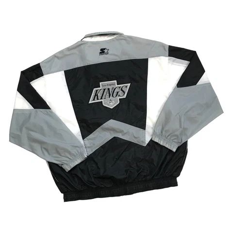 VINTAGE STARTER LA KINGS WINDBREAKER JACKET LARGE L MENS LOS ANGELES FULL ZIP Cover