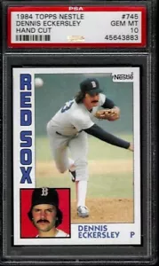 PSA 10 - 1984 Topps Nestle #745 Dennis Eckersley Boston Red Sox HOF - Foto 1 di 2