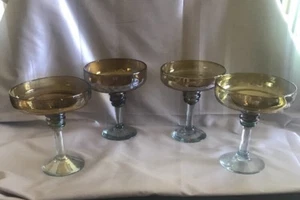 4 mundgeblasene Margarita Cocktailgläser (Mexiko) - Bild 1 von 8
