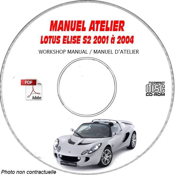 ELISE S2 01-04 - Manuel Atelier CDROM LOTUS Anglais Expédition - --, Support -  - Photo 1/1