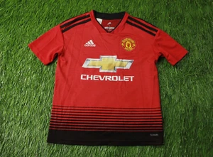 MANCHESTER UNITED 2018/2019 FOOTBALL SHIRT JERSEY HOME ADIDAS ORIGINAL YOUNG S - Picture 1 of 15