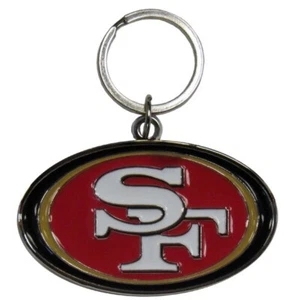 San Francisco 49ers Enameled Logo Metal Key Chain NFL Football - Picture 1 of 1