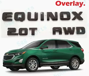 Gloss Black Rear Equinox AWD 2.0T Letter Emblem OVERLAY 2018+ Chevrolet Equinox - Bild 1 von 8
