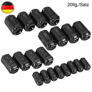 20 EMI RFI MAGNET ENTSTÖR FERRIT-FILTER FERRITKERN KLAPPFERRIT F.KABEL 3.5~13MM - Bild 1 von 12