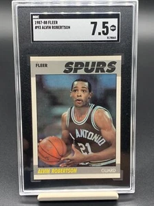 ALVIN ROBERTSON 1987-88 FLEER BASKETBALL #93 SGC 7.5 NM “CENTERED” GRADED BREAK - Picture 1 of 9