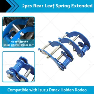 2x Rear Leaf Spring Extended 2" Height Shackles Suitable For Isuzu Holden Rodeo - Picture 1 of 11