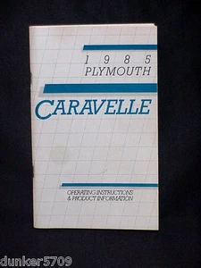 Plymouth Caravelle 1985 instrucciones de funcionamiento e información del producto - Imagen 1 de 3