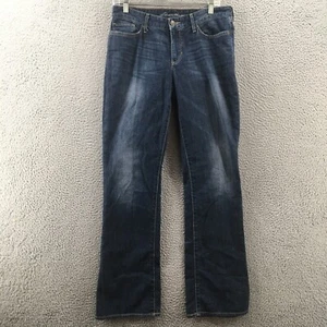 Eddie Bauer Boot Cut Jeans Womens 10 (Actual Size 32x32) Blue Denim Midrise - Picture 1 of 15