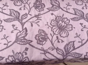 Falmouth Embroidered  Fabric Lavander Linen Prestigious Curtain Blind - Picture 1 of 4