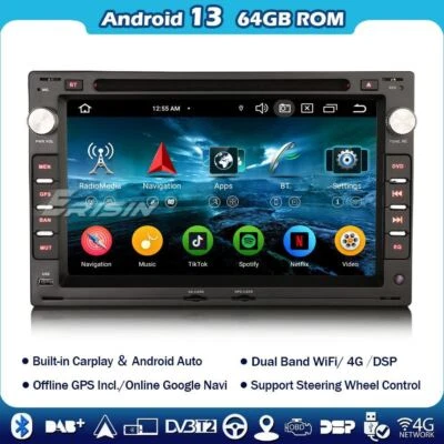 8-Kern Android 14 Autoradio Navi VW Bora Passat B5 Polo Golf MK4 T5 Carplay WiFi - Bild 1 von 4