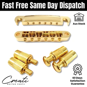 Nashville Tune-O-Matic Guitar Bridge Tailpiece Set Gold Epiphone® Les Paul® - Picture 1 of 11