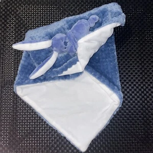 CA7 KUSCHELTIER DECKE NATTOU HASE BLAU WEISS GESTEPPT 47/47CM NEUWERTIG - Bild 1 von 3