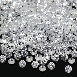 Lote de 100 piezas de diamantes brillantes redondos color D natural VVS1 0,7 MM JOYERÍA HIP HOP - Imagen 1 de 6