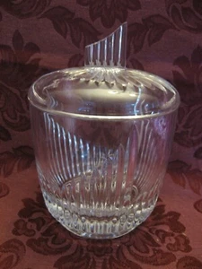 Mikasa Staccato Crystal Biscuit Barrel/Cookie Jar w/Lid - Nice! - Picture 1 of 3