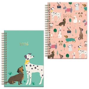 Agenda 2026 A5 semana para ver diseño de perro encuadernado en espiral año completo organizador planificador - Imagen 1 de 12