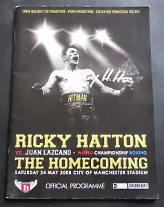 Ricky Hatton vs Juan Lazcano Offizielles Boxprogramm 24. Mai 2008 signiert - Bild 1 von 2