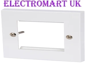 4 GANG QUAD MODULE MODULAR WALL FACE PLATE FRAME OUTLET FOR 50MM X 25MM MODULES - Picture 1 of 1