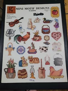 MINI MOTIV COUNTRY DESIGNS HUHN SCHWEIN MILCH KREUZSTICHMUSTER KOSTENLOSER VERSAND - Bild 1 von 2